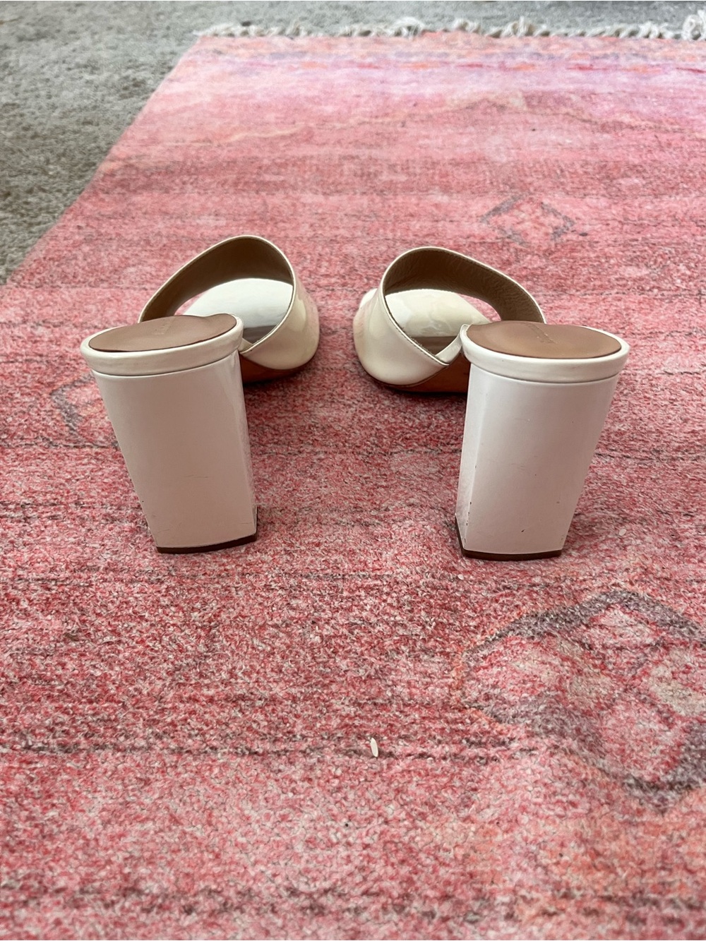 Reformation Ivory Open‑Toe Block Heel Mules - Picture 3 of 6